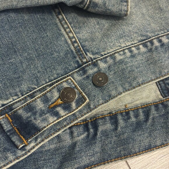 Club Monaco Light Wash Stretch Denim Jacket (Size M) - Picture 4 of 5